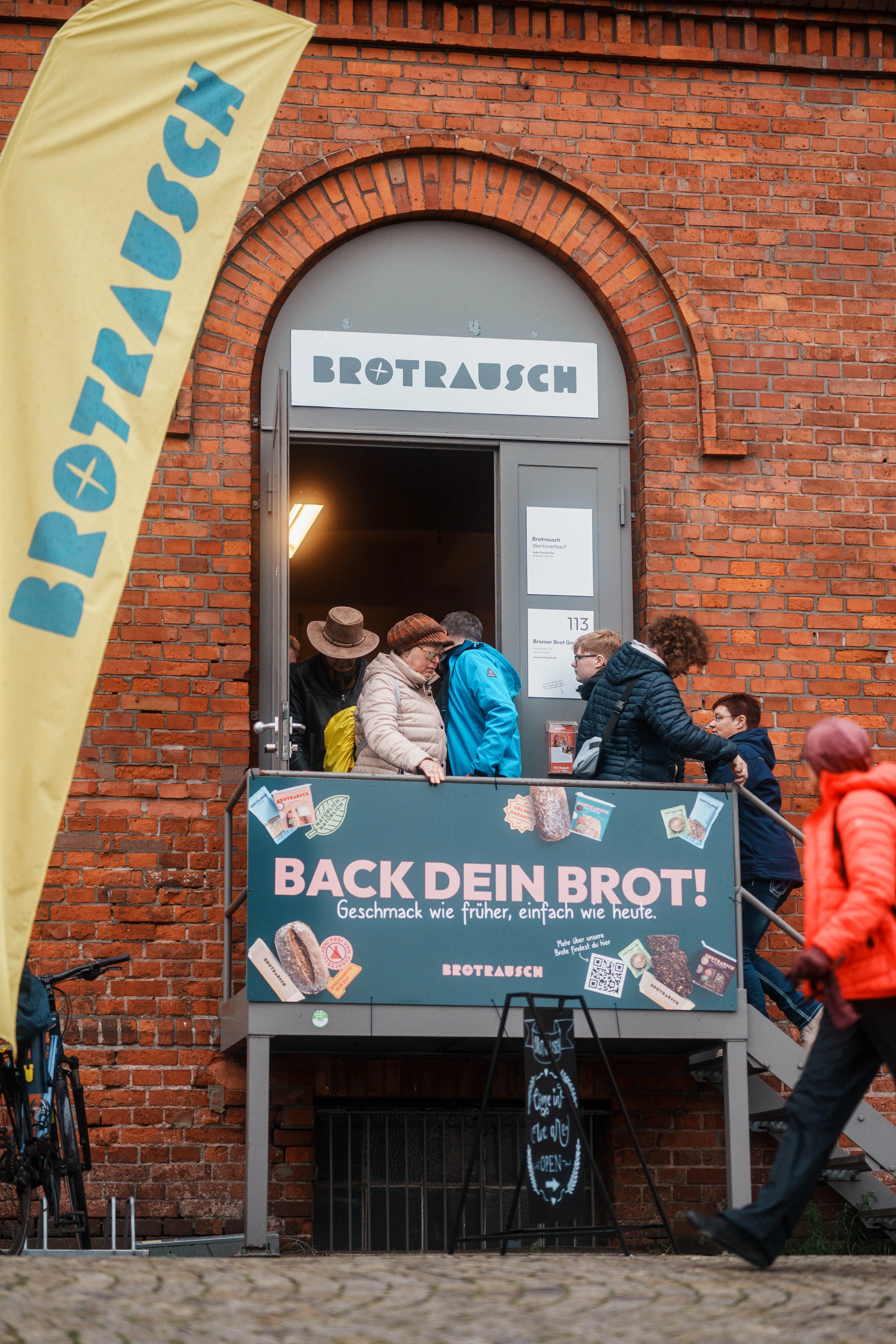 Eingang zur Brotrausch Manufaktur